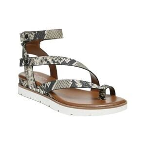 Franco Sarto Daven Strappy Sport Sandal Roccia Snake Faux Leather Size 5.5 NWT